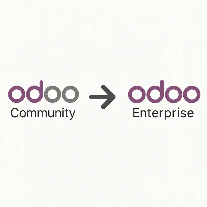 Actualiza tus módulos de Odoo Community con confianza Imagen destacada que introduce el servicio de actualización de módulos de Odoo Community, resaltando la mejora en rendimiento, seguridad y acceso a nuevas funcionalidades.